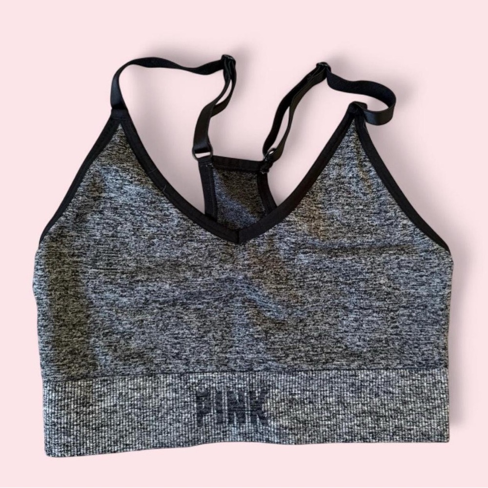 PINK Victoria's Secret Charcoal Sports Bra